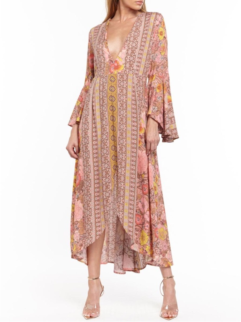 Aratta Silent Journey Feelings Boho Maxi Dress Small